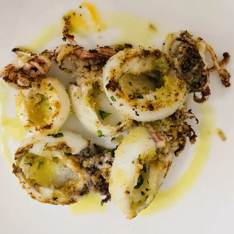 Calamari panati alla griglia